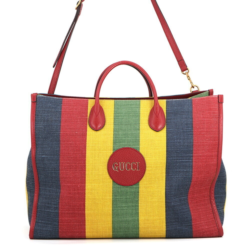 Gucci Tote Bag Byadella Leather Canvas Shoulder